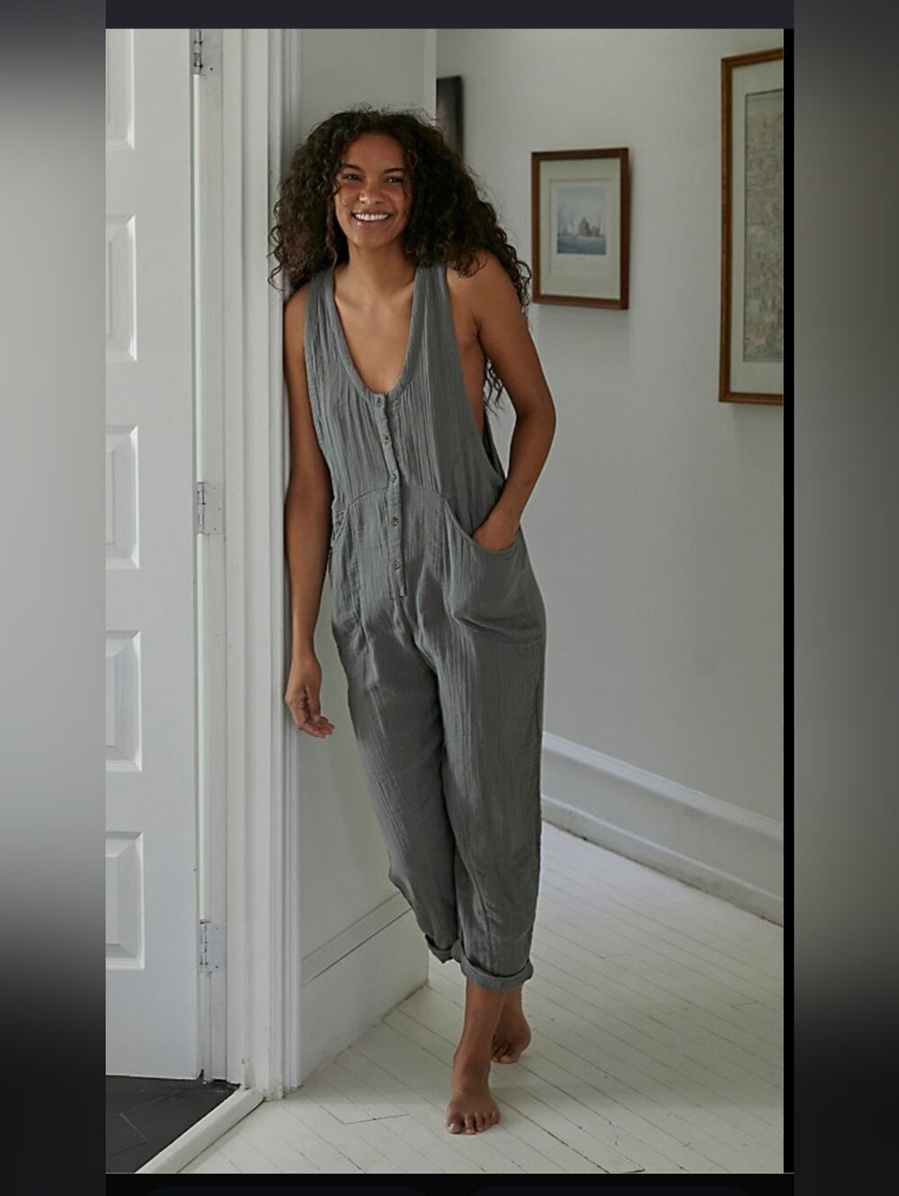 Urban Outfitters Rhea button front jumpsuit